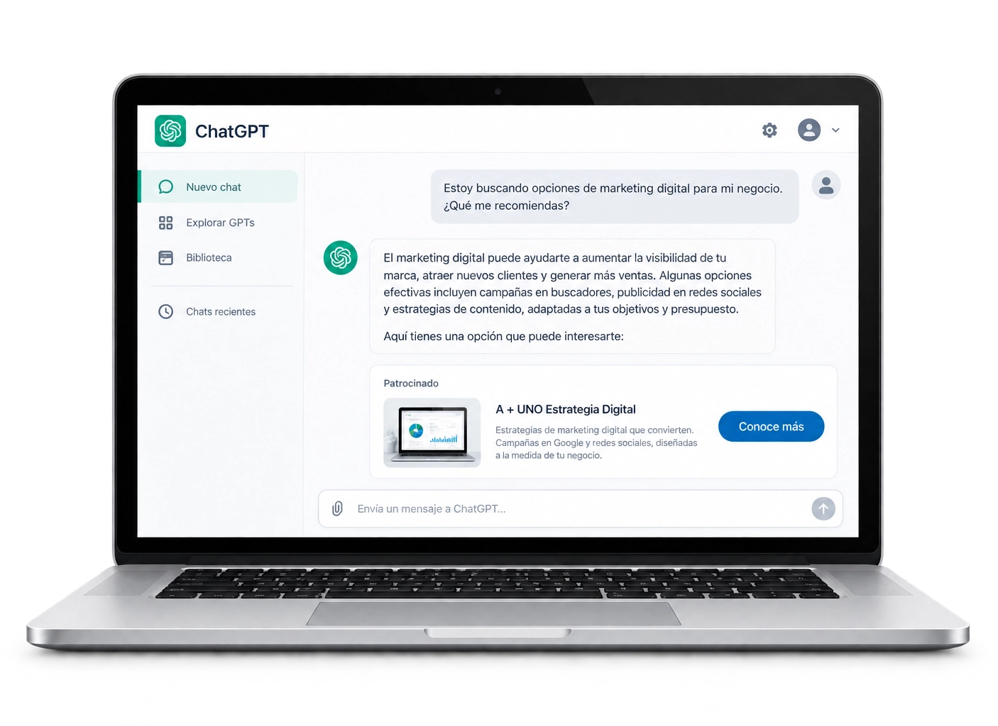 chatgpt ads laptop